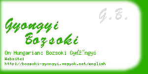 gyongyi bozsoki business card
